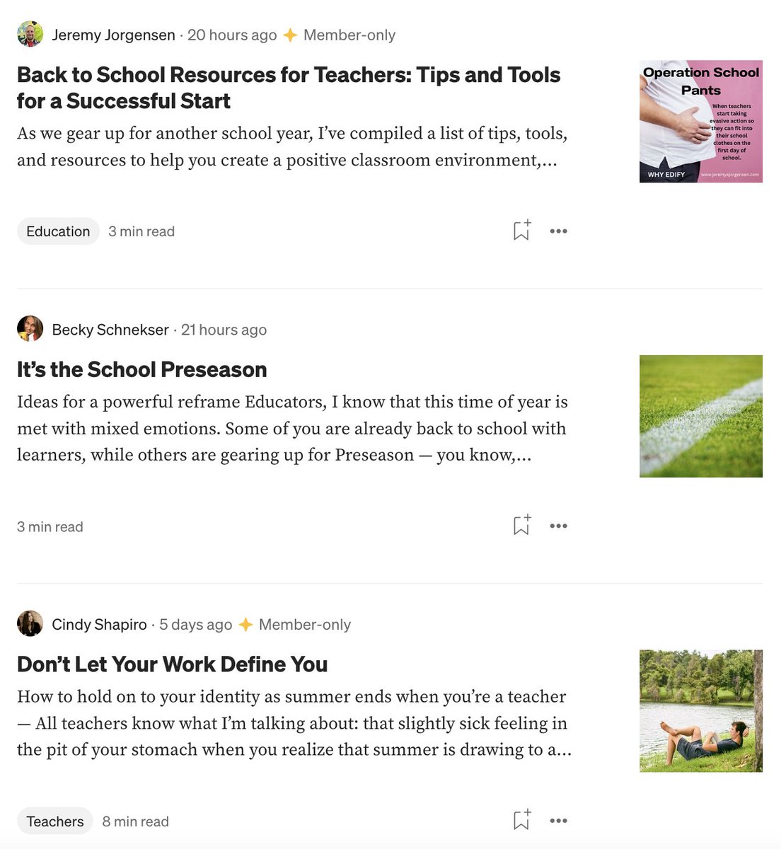 Headed back to school and ready to be inspired? 🔥 Check out recent posts from these great educators: 🔥 @jeremyajorg 🔥 @schnekser 🔥 @cindyandthepros Check out the Magazine HERE ⬇️ medium.com/teachers-on-fi…