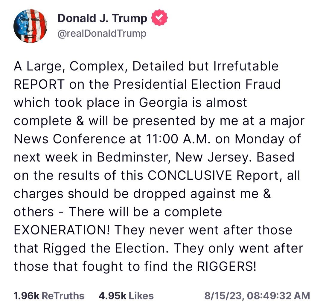 The 2020 election in Georgia was not stolen. For nearly three years now, anyone with evidence of fraud has failed to come forward - under oath - and prove anything in a court of law. Our elections in Georgia are secure, accessible, and fair and will continue to be as long as I…