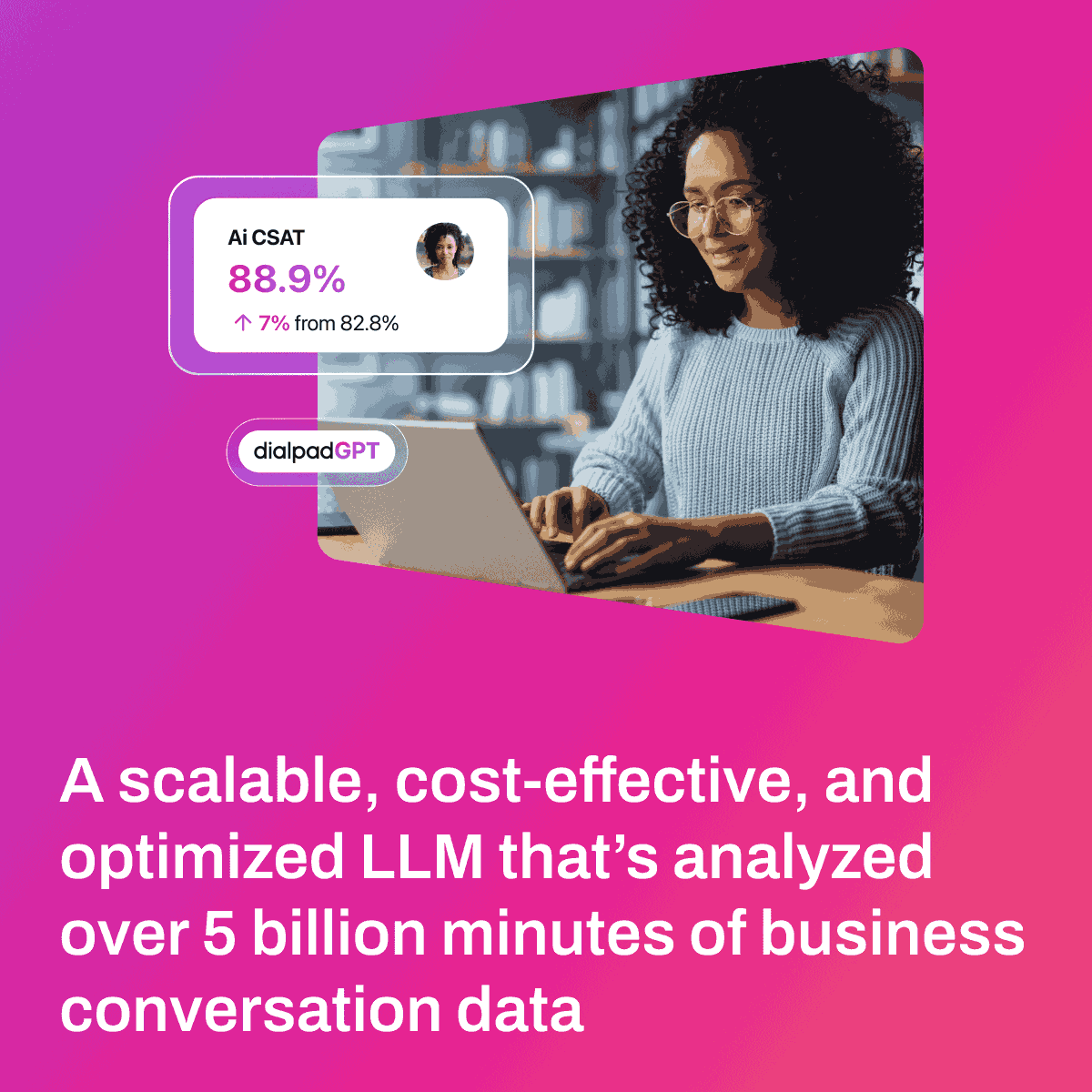 dialpad's tweet photo. Meet DialpadGPT… A NEW bespoke LLM that’s purpose-built for business conversations! 🔥

Learn more: https://t.co/DkGAbQKDzW

#DialpadGPT #Dialpad #AIRevolution #LLM #AiThatWorksForYou https://t.co/jHEQMf6P4K