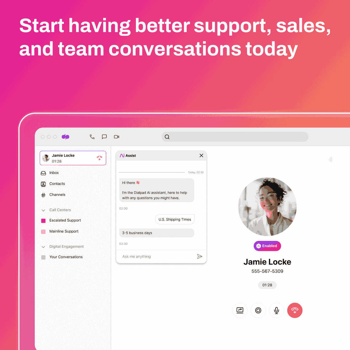 dialpad's tweet photo. Meet DialpadGPT… A NEW bespoke LLM that’s purpose-built for business conversations! 🔥

Learn more: https://t.co/DkGAbQKDzW

#DialpadGPT #Dialpad #AIRevolution #LLM #AiThatWorksForYou https://t.co/jHEQMf6P4K