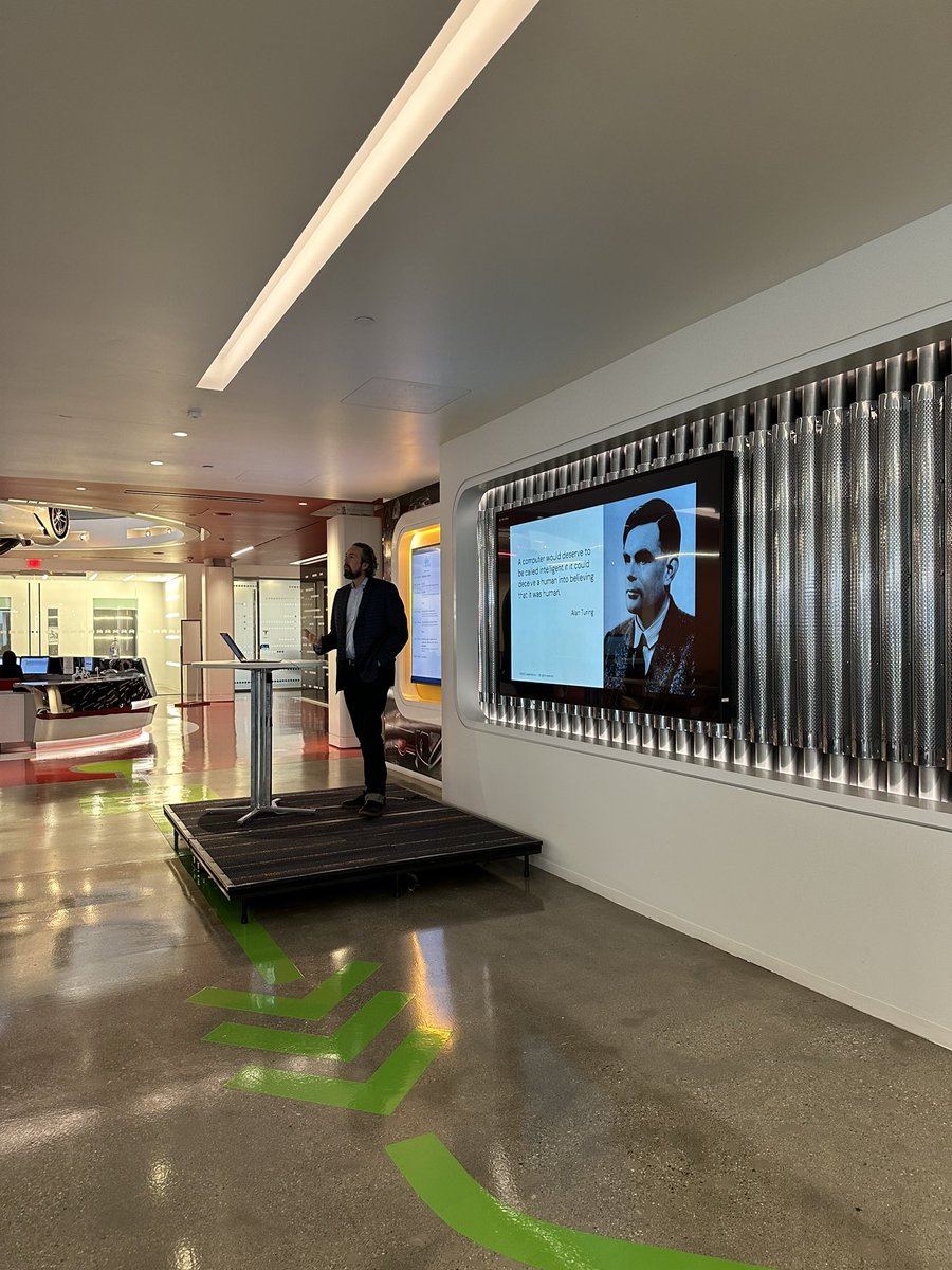 EdmundsTech's tweet photo. We're here at EdQuarters in Santa Monica kicking off our #llmotive #tech conference with keynote speaker Bryan Smith from @databricks! #edmunds https://t.co/VsvA6vi1wB