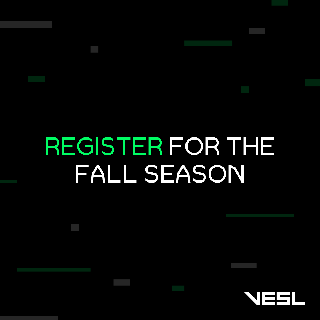 FALL REGISTRATION IS OFFICIALLY OPEN! 🟢

Register Here: vesl.gg

What does Season 2 consist of?
🗺️ STATE EXPANSION
🏆 NEW COMPETITIONS
🎮 MORE GAMES TO PLAY
🎉 MORE IN-PERSON EVENTS
🌌 ENDLESS POSSIBLITIES

Have any questions? Let us know in the comments!