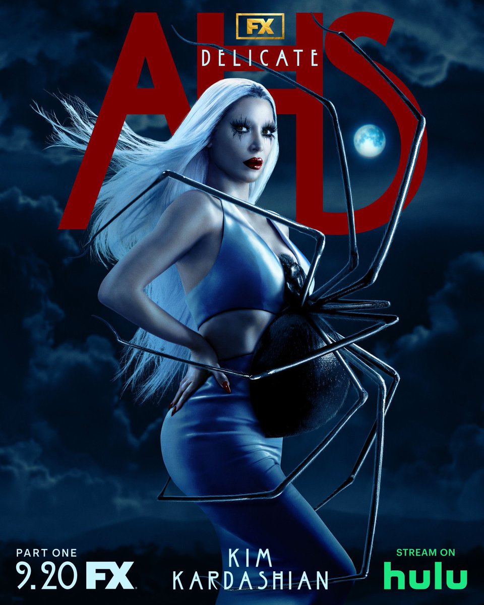 FilmUpdates's tweet photo. Emma Roberts and Kim Kardashian in the first official posters for ‘AHS: Delicate’ Part One.

Premiering September 20 on FX. https://t.co/CKqkIEoFlM