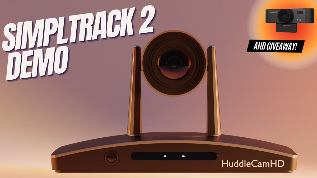 THIS THURSDAY, we're going LIVE and demoing the HuddleCamHD SimpTrack 2! Join us for a chance to win a HuddleCamHD Mini Track 4K Pro and learn how the SimplTrack2 moves with you and is incredibly user-friendly. 
gleam.io/JKSld/minitrack

#HuddleCamHD #SimpTrack2 #Giveaway #Demo