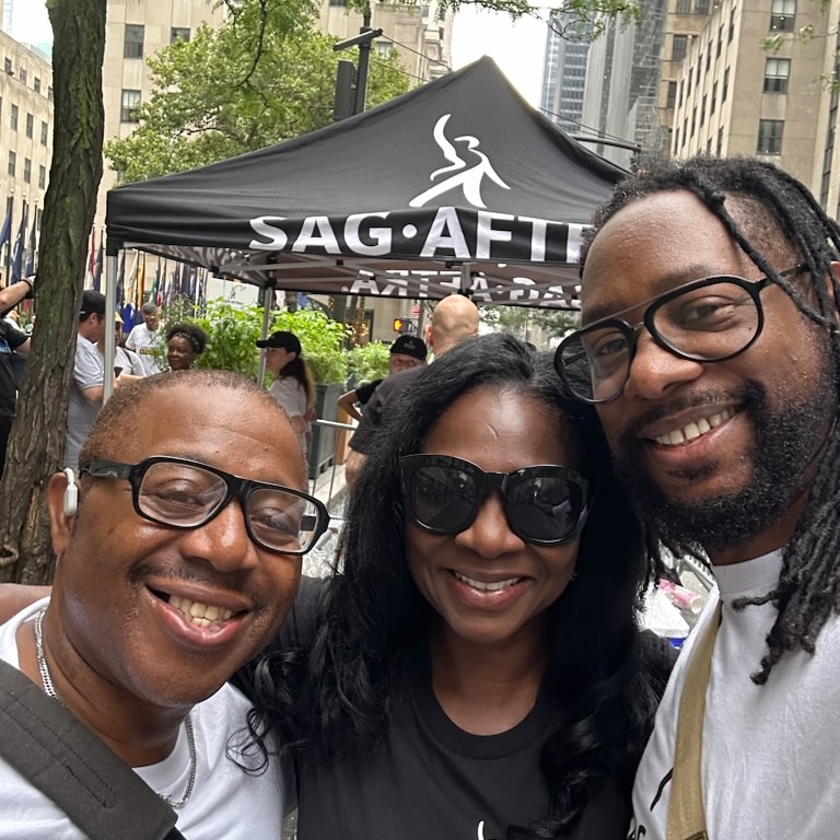 Marching with the singers!
<a href="/sagaftra/">SAG-AFTRA</a> #singers #SAGAFTRAstrong