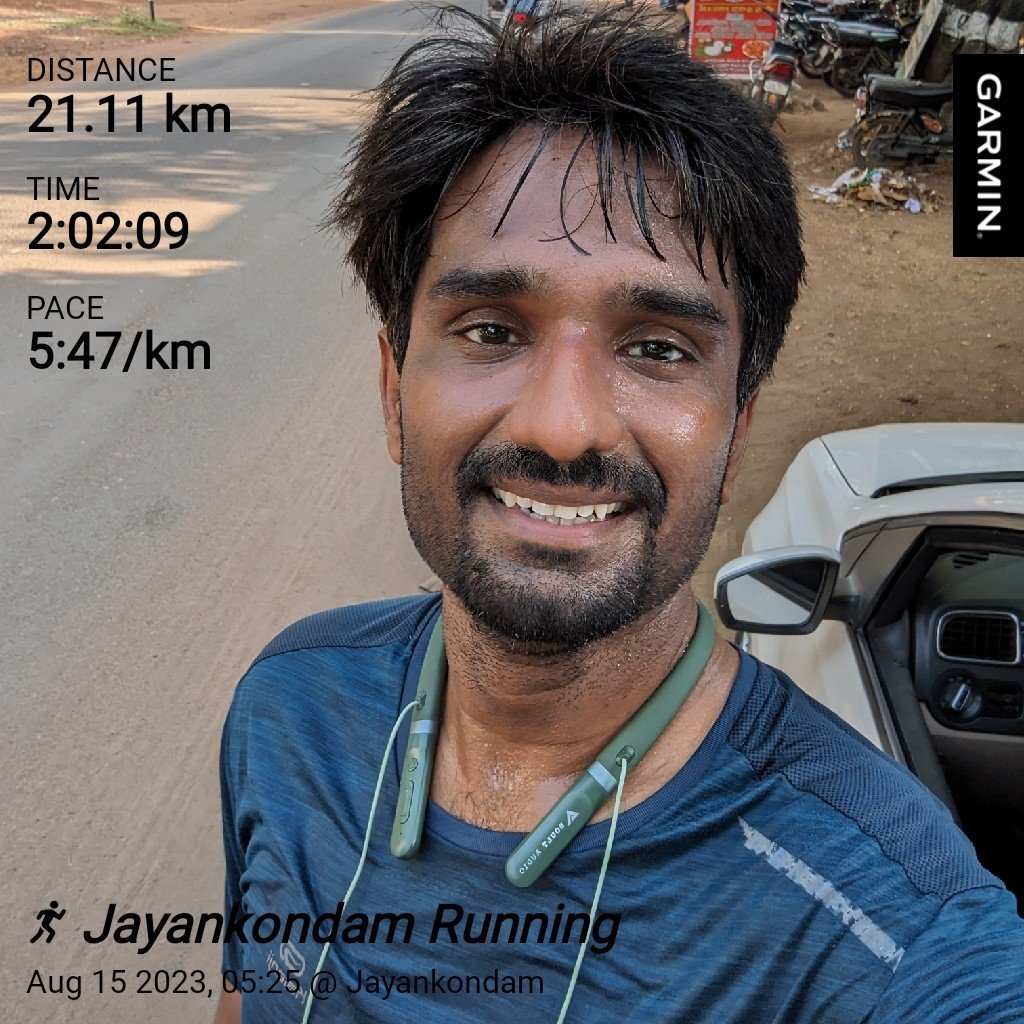 Nicely done PB half marathon 2 hours 2 minutes... Started flirting with sub 2 now.. will catch it soon... @Chennairunners @geeksonfeet @runkarthikrun #longdistancerunners #marathoners @fcm2024