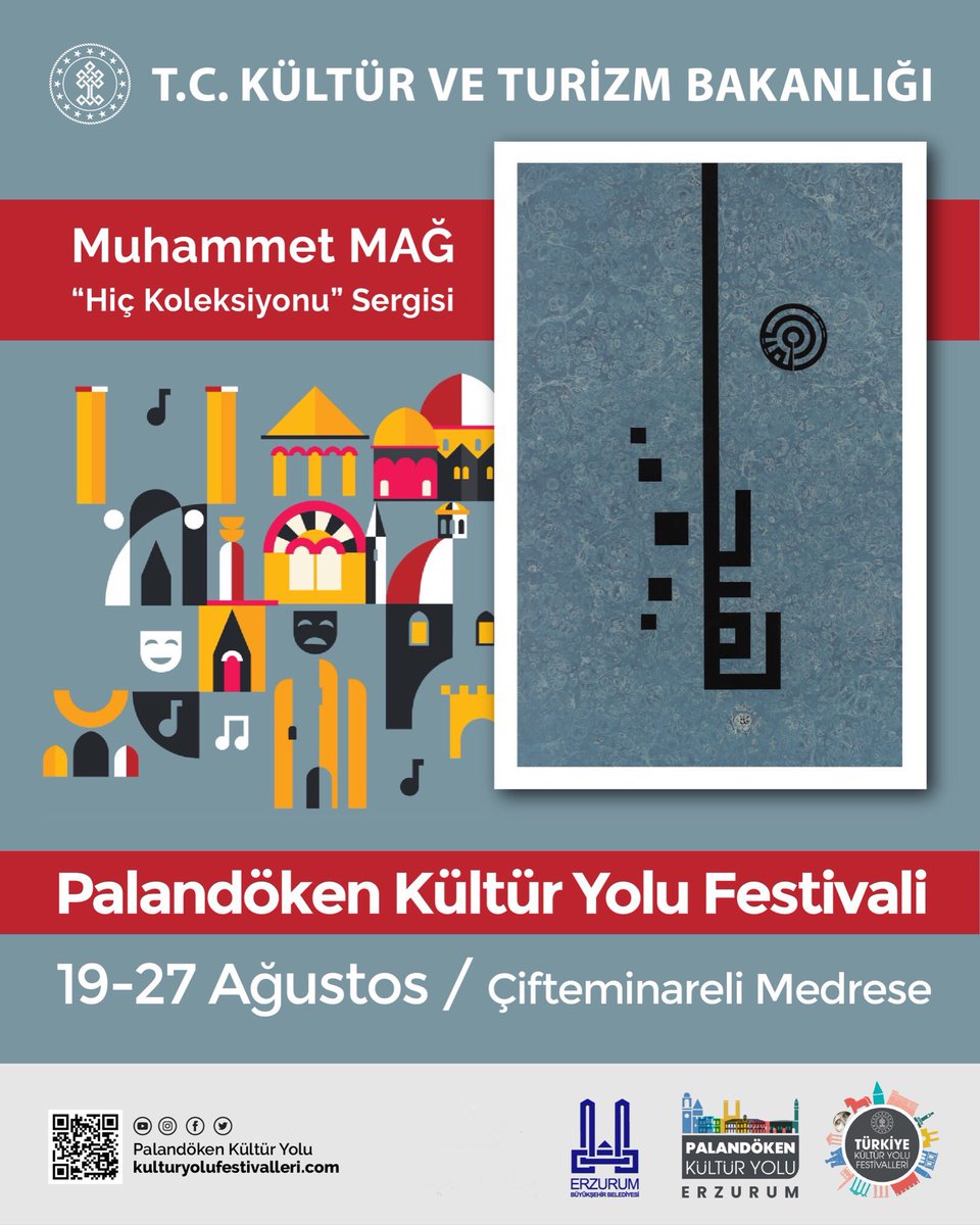 Palandöken Kültür Yolu Festivali
“HİÇ” Koleksiyonumuzla Çifte Minareli Medresede. 
Sanatseverleri davet ediyoruz. 
#kültüryolu #palandöken #muhammetmağ #kalikala 
<a href="/MuhammetMag/">muhammet mağ</a> <a href="/TCKulturTurizm/">T.C. Kültür ve Turizm Bakanlığı</a>  
<a href="/erzurumbld/">Erzurum Büyükşehir Belediyesi</a> @ErzurumValilik <a href="/ErzurumPortali/">Erzurum Portalı</a> <a href="/oskosanat/">Osman Korkmaz</a>