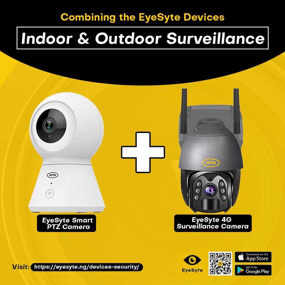 smart_alertng's tweet image. For the ultimate indoor &amp;amp; outdoor surveillance, combine the EyeSyte Smart PTZ Camera for indoor surveillance and the EyeSyte 4G Surveillance Camera for outdoor surveillance. 

#MTNEyeSyte #SmartSecurity #SmartSecuritySystem #IndependenceDay2023 Salma #LockHimUp #15august2023