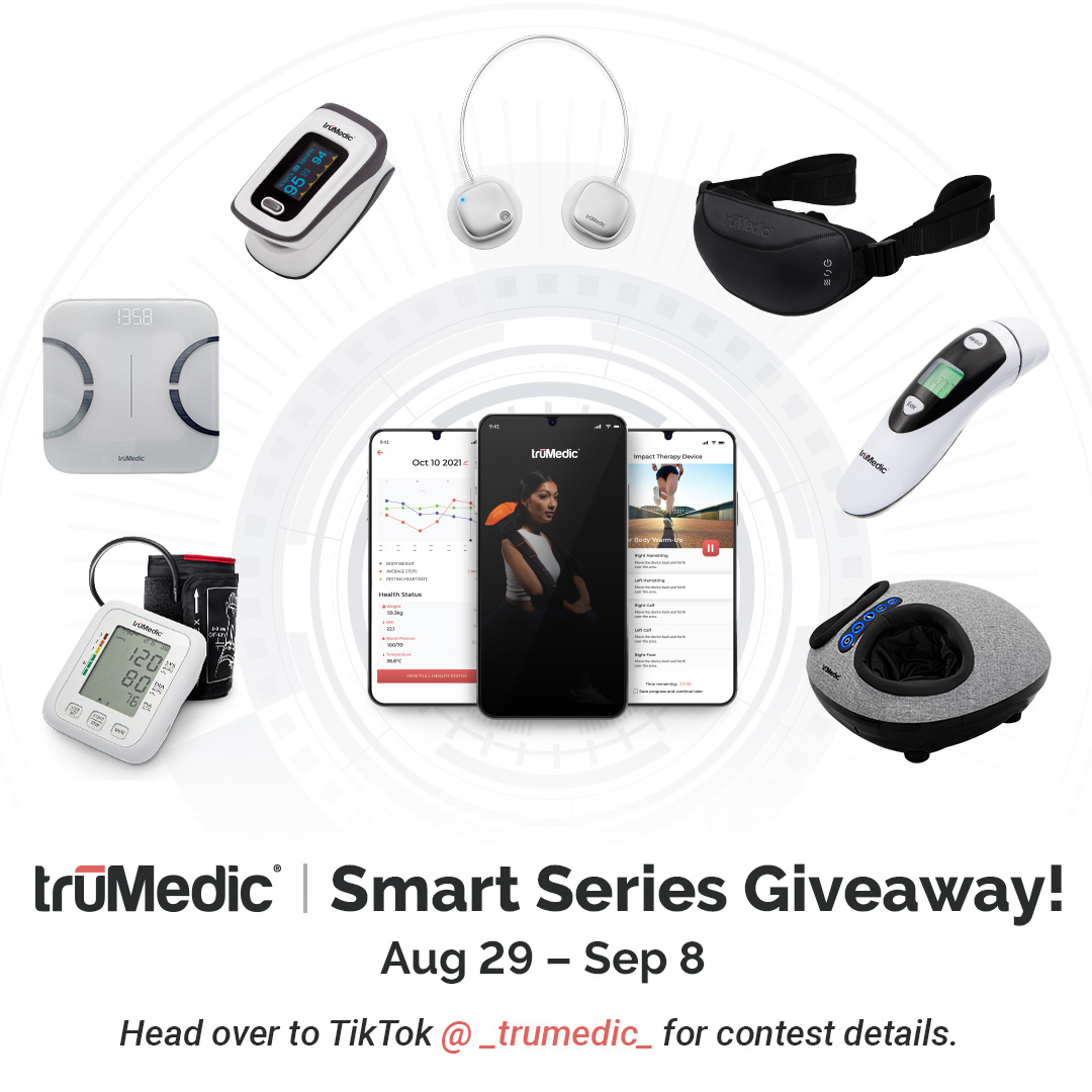 🎉 Win big in our TikTok giveaway! 🚀 To enter:
1. Visit -truMedic_ on TikTok
2. Like ❤️ &amp; Follow ➡️our post on TikTok
Contest ends Sep 8, US, Canada, Mexico eligible. Don’t miss it! 🤖📷✨ #GiveawayAlert #TikTokTechFun #trumedic
