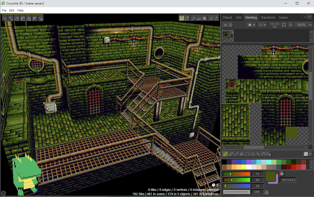 Crocotile3D's tweet photo. Crocotile 3d version 2.1.9 has been released!🐊
This version mainly consists of bug fixes. https://t.co/aBjhKp2YOB 

Crocotile is an easy lowpoly 3d editor that uses 2d tiles to construct scenes plus more! Try it out!
#lowpoly #pixelart #gamedev #indiedev #3dmodeling #crocotile3d https://t.co/ipnmtoaEni