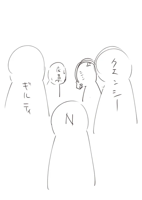 真っ先に描こうとしてるNIKKE本イラストのラフ 