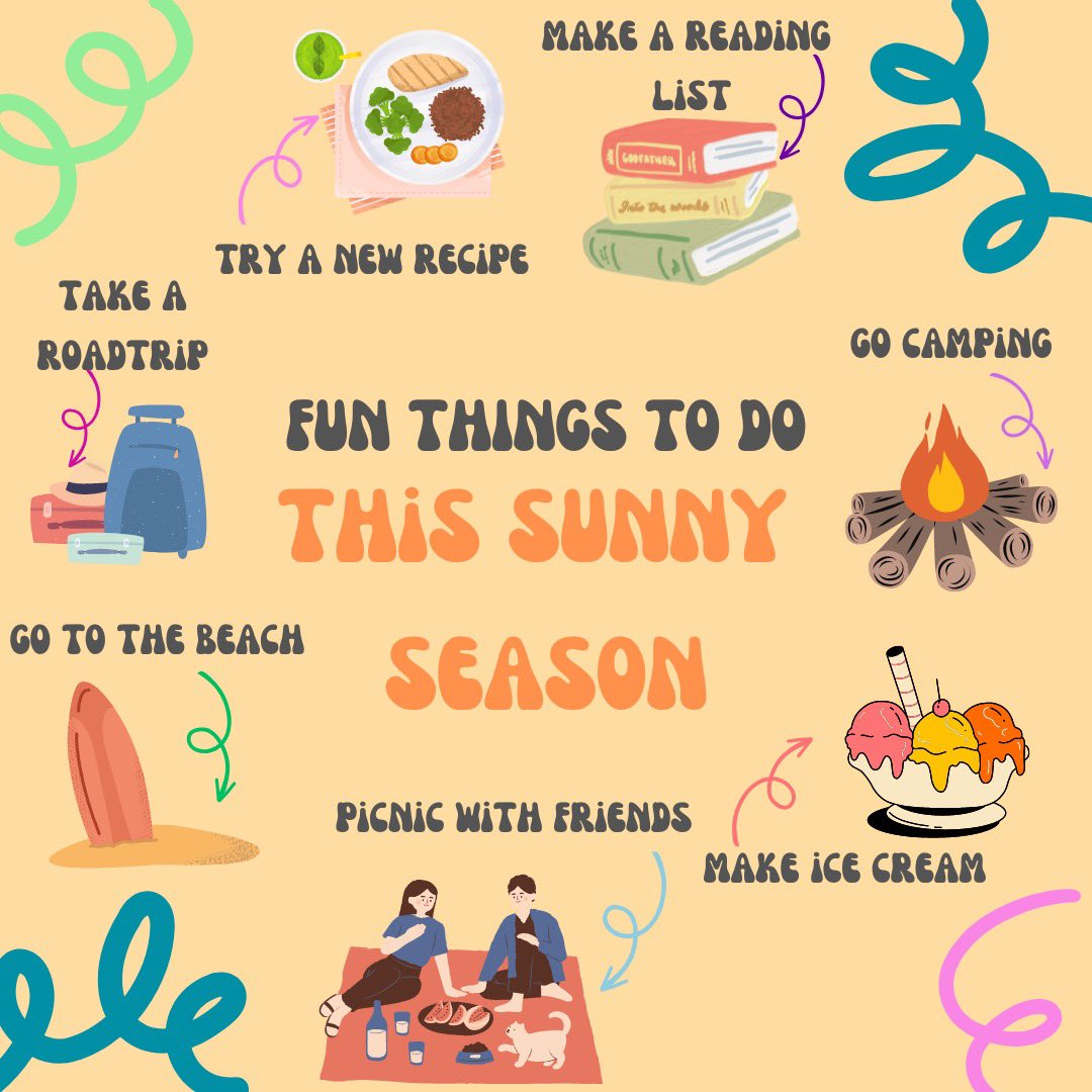 Embrace the sun, Embrace the fun!🌞

Here are some fun ideas to help you and the important people in your life create unforgettable memories and make the most of this summer 🕶️🌻

P.S don’t forget your SPF 🧴 

#summervibes #makethemostoflife #embracethesun #everybodylovesthesun