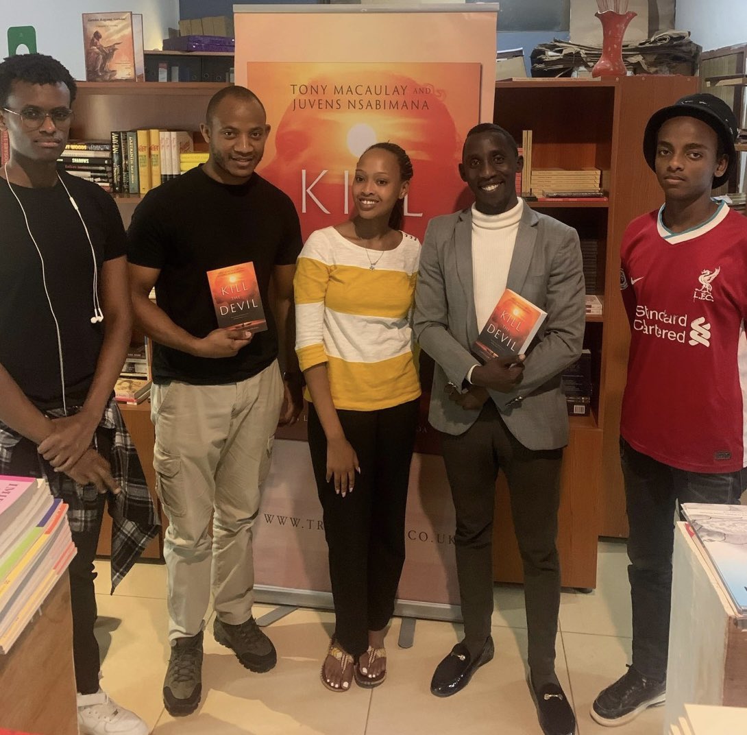 tonymacaulay's tweet photo. Great to see Juvens inspiring young writers at this book talk in @arisenest bookstore in #kigali #rwanda #killthedevil https://t.co/gvxLp1YwqY
