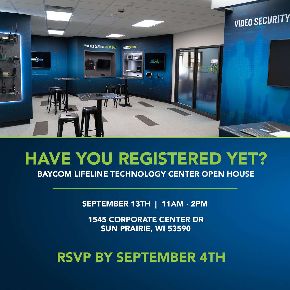 BaycomInc's tweet image. Haven't registered for our Lifeline Technology Center Open House yet? No problem, there's still time.
Be sure to register by September 4th: bit.ly/44HQjLw
#BAYCOM #LifelineTechnologyCenter