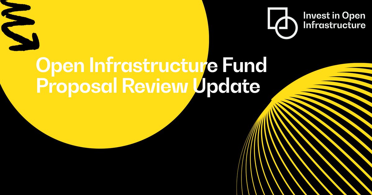 InvestInOpen's tweet photo. The review process for the #OpenInfrastructure fund commenced last week on August 9.  After the review process, our advisory panel will meet to agree on the shortlist based on the final scores and recommend proposals to the IOI Steering Committee in early September 2023. https://t.co/BI6nz8RoQi