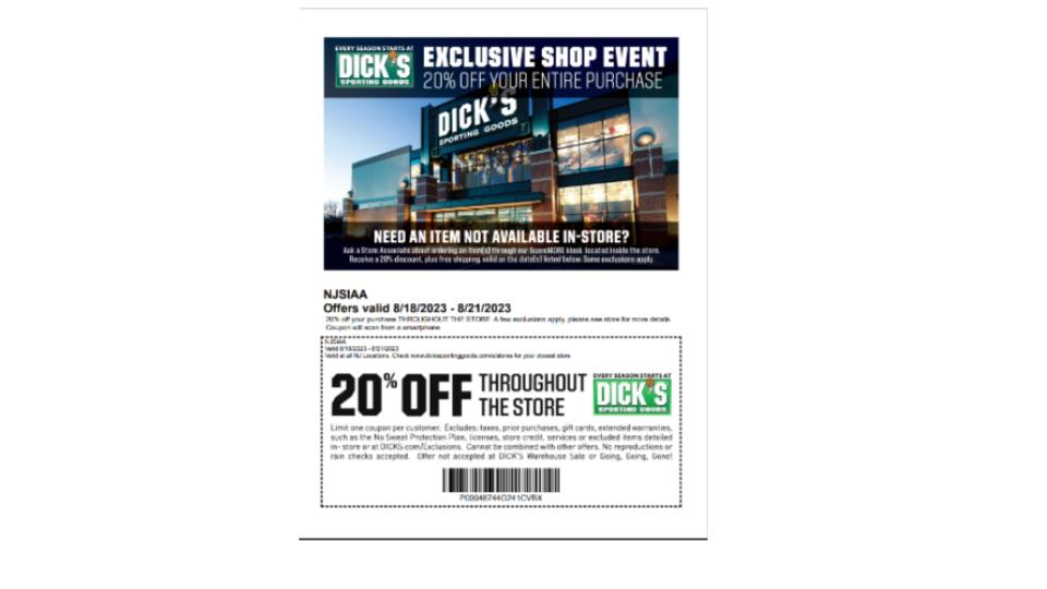 brhsathletics's tweet image. With football already on the field and the remaining fall sports starting Monday, take advatage of the NJSIAA partnership with Dick's Sporting Goods for 20% off your purchase this weekend!   @BRHSScotties