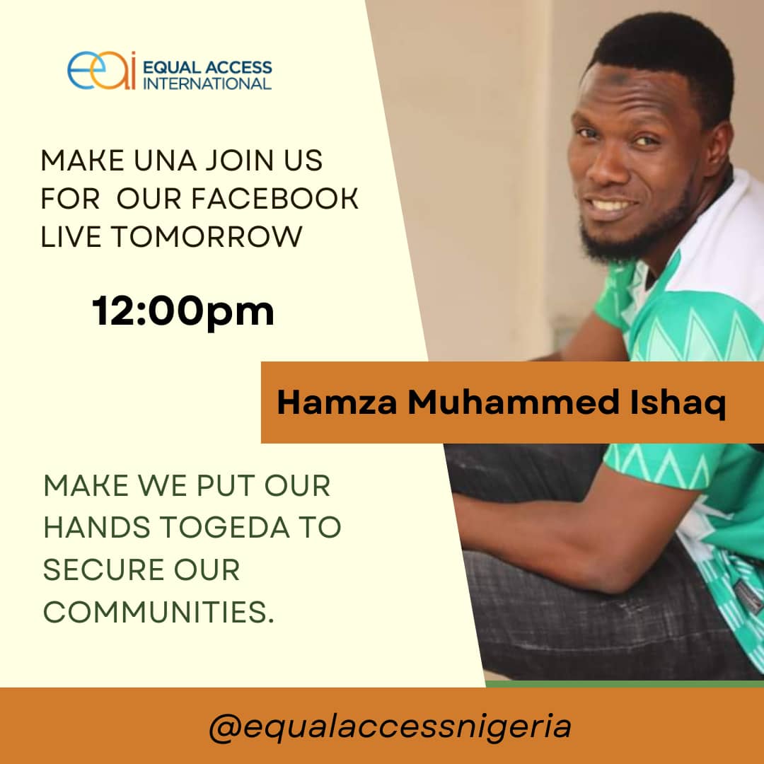 EAI_Nigeria's tweet photo. Join us on Facebook live tomorrow the 16th of August 2023 by 12:00pm to discuss our day to day happening as it affects our mental health.
#trauma #mentalhealth #securingnigeriancommunities #peace https://t.co/d8VuNsCvBV