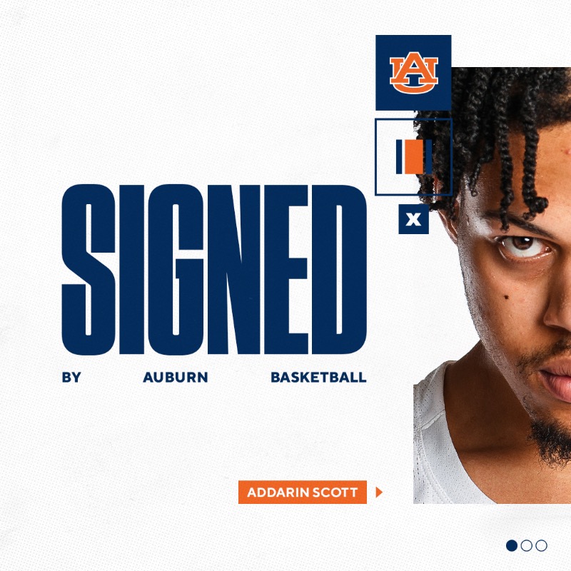 AuburnMBB's tweet photo. Officially, official ✍️

Welcome to the Family, AD!

#WarEagle