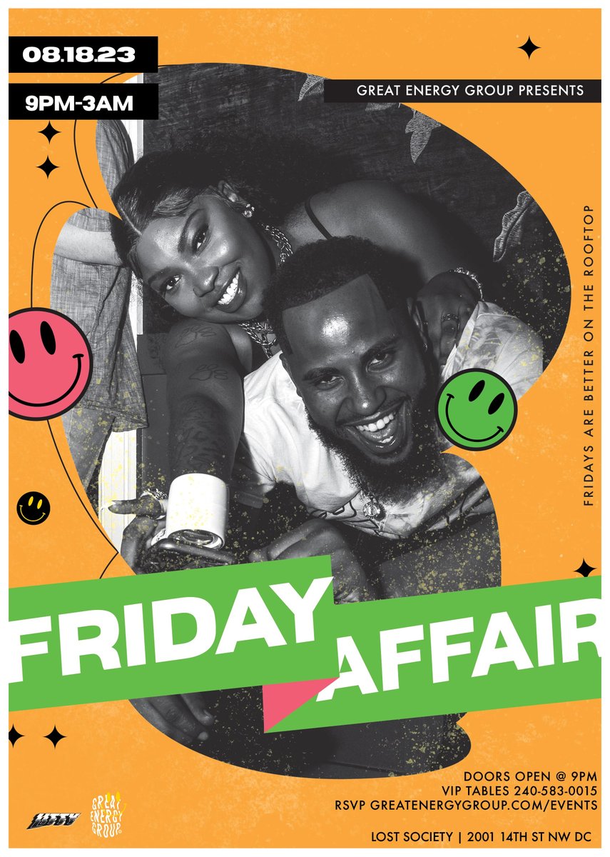 Kick off your weekend the right way with A Friday Affair @lostocietydc 9PM - 2AM 

RSVP link in bio for complimentary entry before 10PM 
Birthday celebration? text for VIP Tables: 240.583.0015