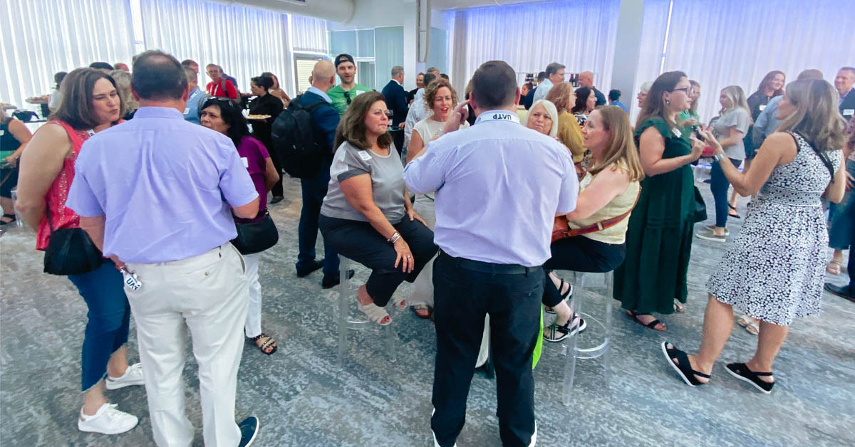 DirectTravelInc's tweet photo. Last night, we welcomed our clients, partners, and new #GBTA2023 connections to a reception atop the beautiful Joule Terrace in downtown Dallas 🥂 Special thanks to @Cognigy and @Enterprise for co-sponsoring! #TeamTuesday #WeAreDirect #WhyWait #GetDirect https://t.co/kSm8vpUlP2