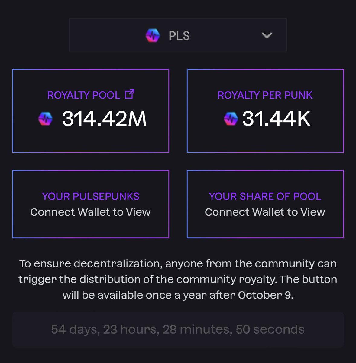 PunksonPulse's tweet photo. @SheetPostKing Current Royalty Per #PulsePunk #NFT on #Pulsechain ๐ฅ๐ https://t.co/rmWn7Lv9mp