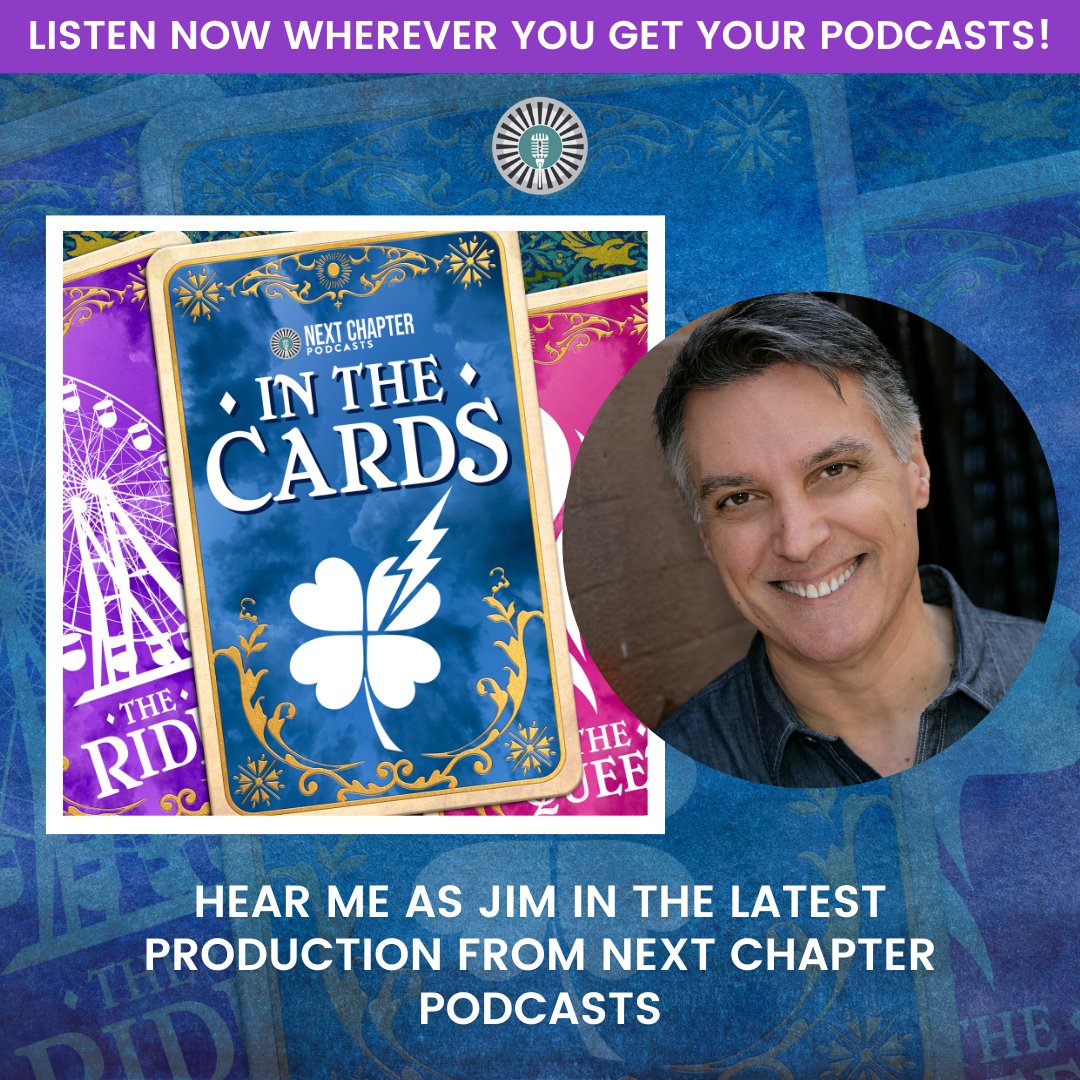 I’m thrilled to be playing Jim in IN THE CARDS, the newest release from Next Chapter Podcasts!

For more info and to listen to Episode 1 and 2 of In The Cards, visit ncpodcasts.com/in-the-cards or listen now on Apple Podcasts, Spotify, Stitcher and wherever you get your podcasts.