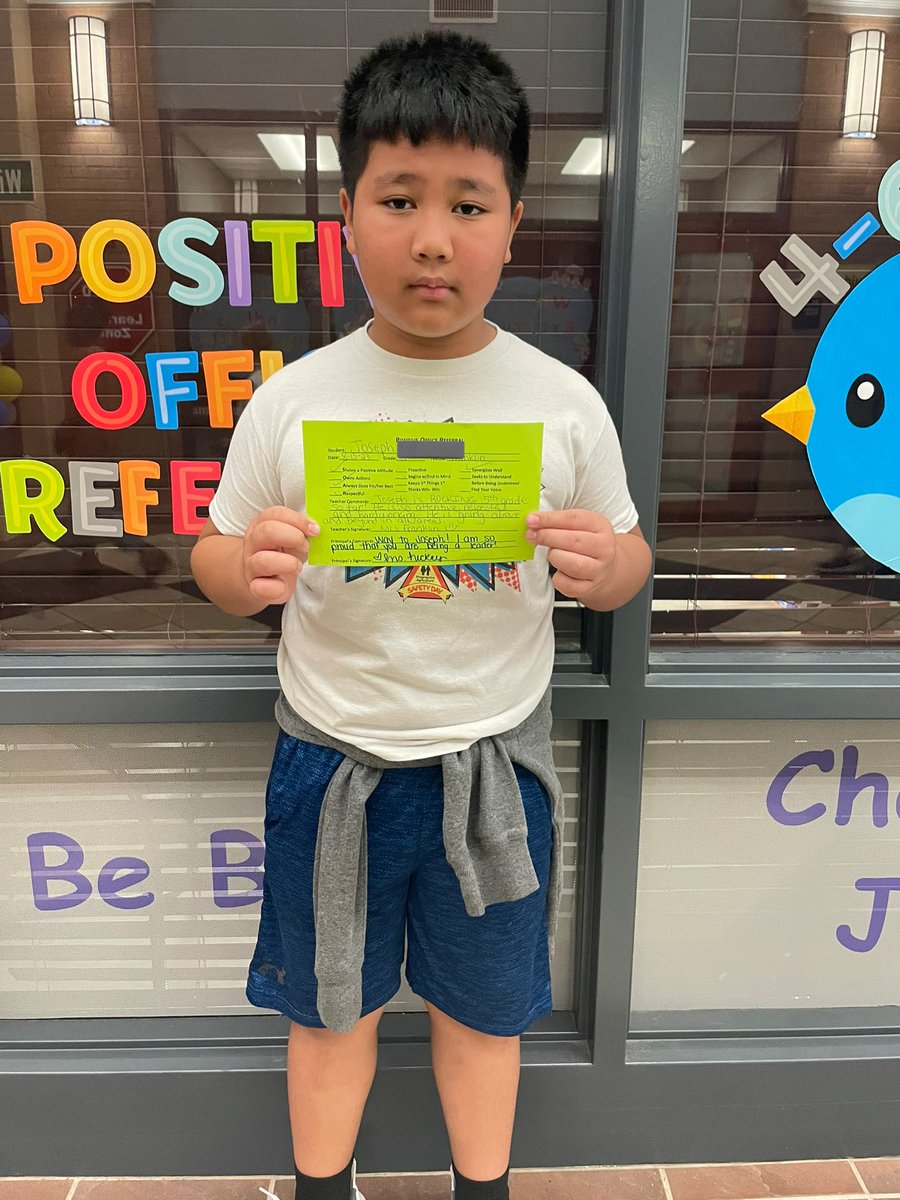 Shaheen and Joseph kicked off their Tuesday with positive office referrals! Way to go, Bluebirds! #AESpride