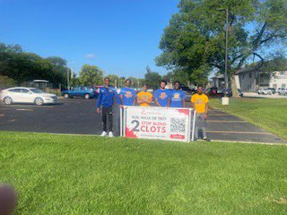 Saturday morning Men’s Basketball met at the Bleeding/Clotting Disorder Institute and helped with set up & tear down. This was the walk/run benefit for Rev. Devereaux and Christy Hubbard’s son who passed from a blood clot in 2013 Devereaux II