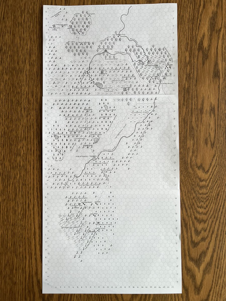 Travis_Fauber's tweet image. I’ve been busy and so have my players. 😉

#TTRPG #OSR #Hexcrawl #Map #Naringal #Thera