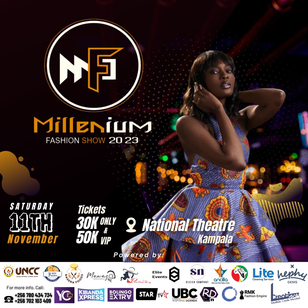 FettyDaHustla's tweet photo. The Millennium Fashion Show that will take place on 11th November at National Theatre
Tickets go for 30K &amp; 50K VIP 
come let's discover the African Signature
#mawazofashionhouse
#Themilleniumfashionshow
#Yotvchannelsapp
#Eliteevents
#juicepalaceuganda https://t.co/n4A07lquW4