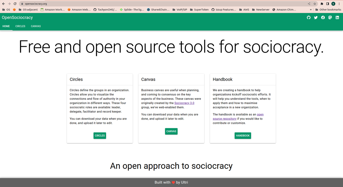 We are excited to announce we finally have the first sociocracy tools up on our own site!
opensociocracy.org
The Circles and S3 Canvasare free to use. You can download your data and import it later.
#sociocracy #buildinpublic #startup #canvas #circles #opensource #tools #S3