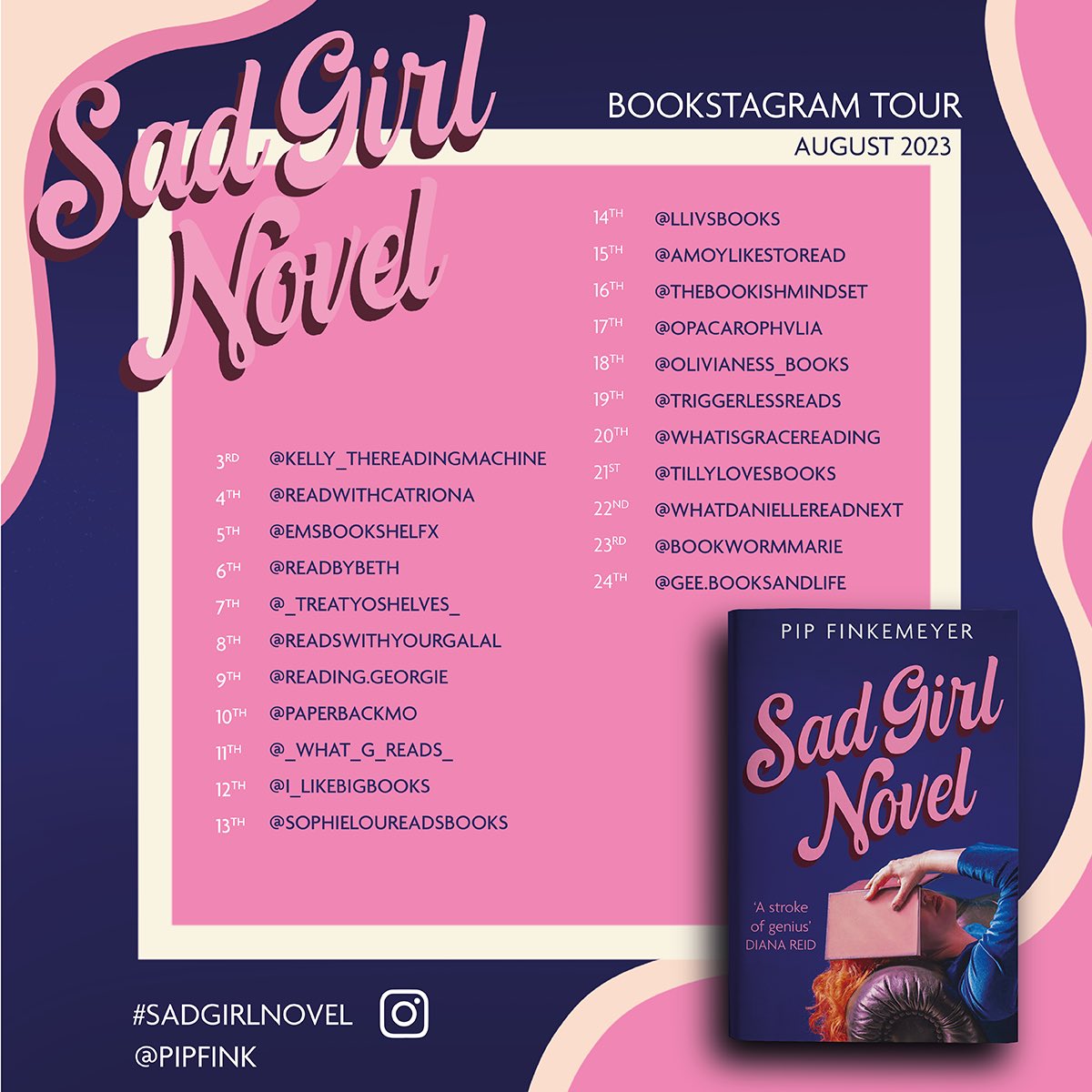 I’m so happy to have been able to take part in the #SadGirlNovel bookstagram tour today💜 I loved Sad Girl Novel, and if you’d like to read the rest of my thoughts and photos, you can find my insta post here instagram.com/p/Cv-O5d3NBa5/…
Thanks so much! @emily_egg @HodderBooks 🤩🤩