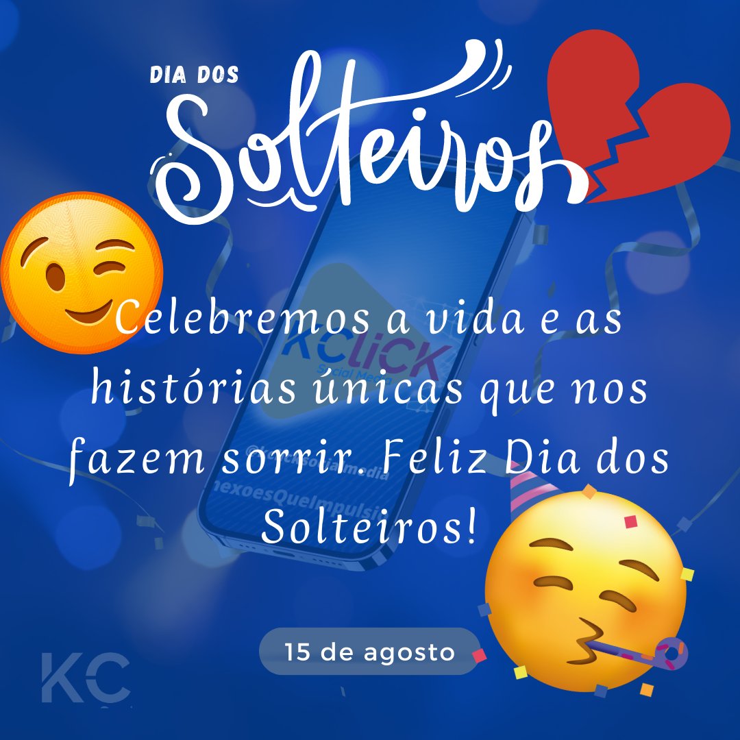 kclickoficial's tweet photo. Hoje é o dia de celebrar a liberdade, as amizades e os momentos únicos que a vida nos oferece. Seja solteiro ou acompanhado, aproveite cada instante ao máximo. E se precisar de ajuda para criar memórias especiais nas redes sociais, estamos aqui para conectar você ao sucesso! 😉📱 https://t.co/nvuLdkbghC
