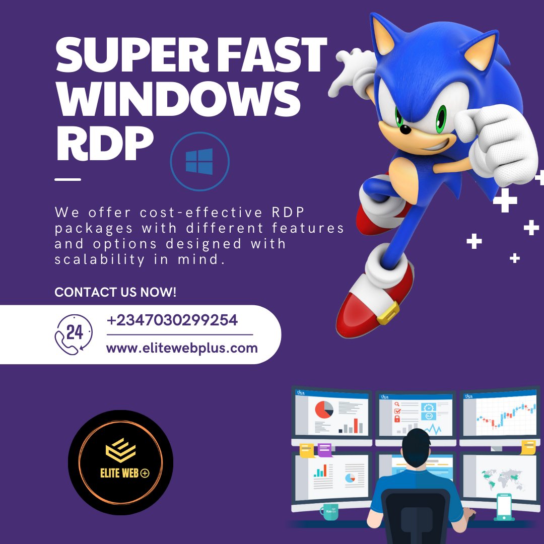 Elitewebplus's tweet image. Get full admin WINDOWS RDP server with dedicated IP see you can use for all your foreign marketplaces, online trading, SEO tools, and any other services via remote desktop.
Order Now:
Call/WhatsApp +2347030299254
#windowsvps #vps #rdp #windowsrdp #windowsserver