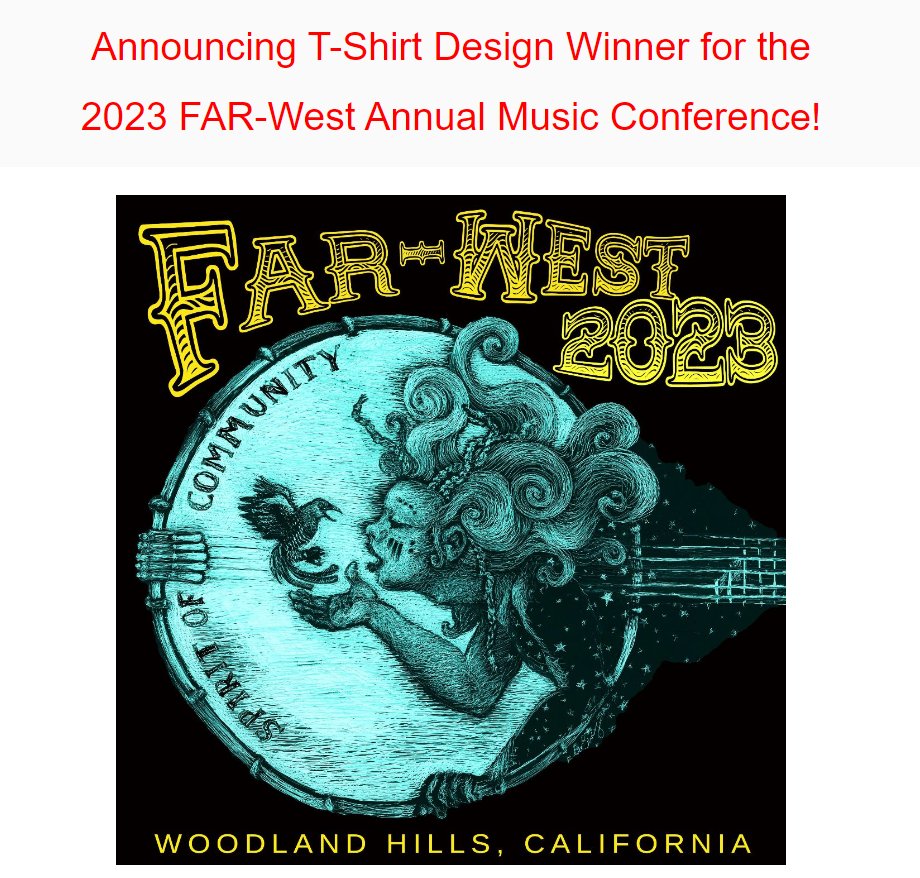 far_west's tweet photo. Let’s celebrate @DebsValidation, the winner of the @far_west T-Shirt design contest for the 2023 conference!
Full announcement: https://t.co/5E7lyCUFvj

#FARwest2023 #SpiritofCommunity #farwestconnects #farwest https://t.co/lFzicZeVKq