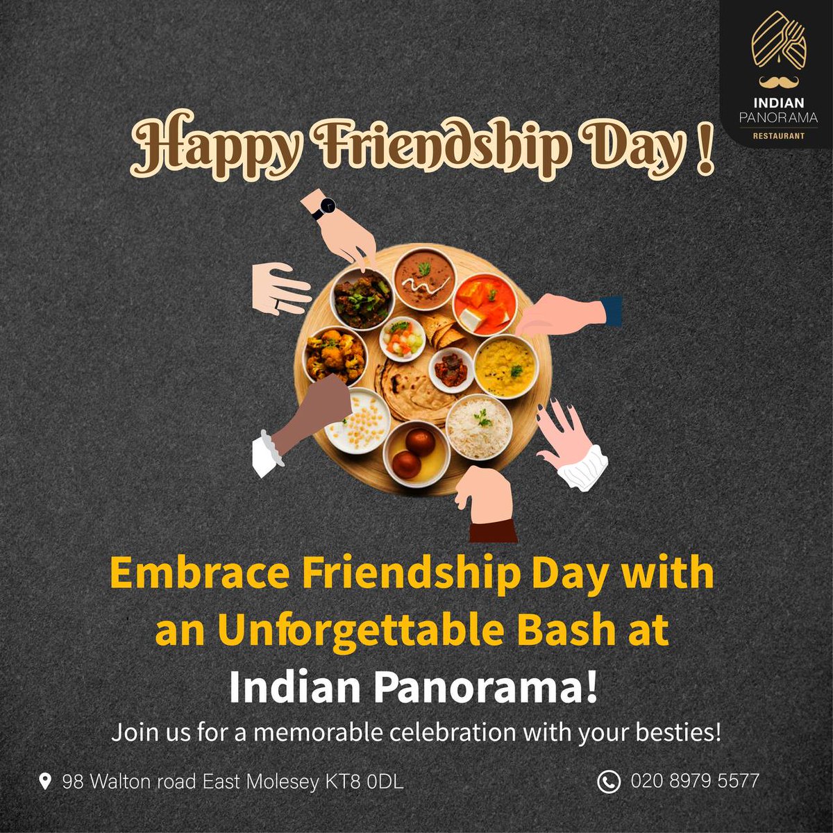 🎉 Celebrate Friendship Day in style at Indian Panorama Restaurant! 

#indianfood #republicday #wine #winelover #greece #winetasting #winetime #instawine#indiancuisine #foodie #food #restaurant #instafood #foodblogger #dinner #indian #vegetarian #curry #delicious #tandoorichicken