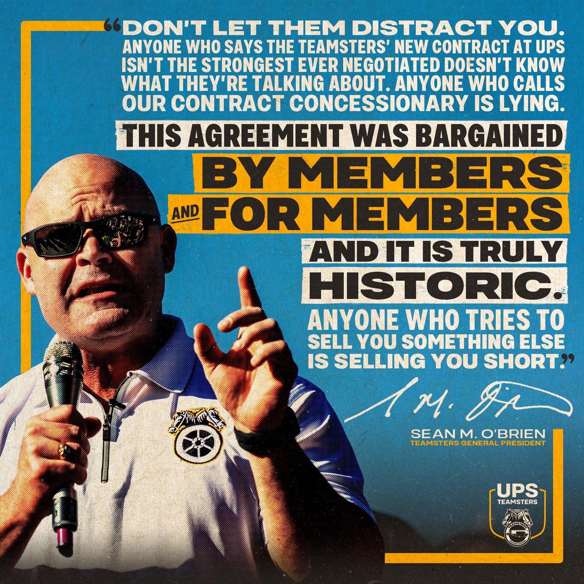 TeamstersNH's tweet image. FACT: The strongest Teamster contract ever negotiated at UPS.

FACT: No concessions to the company. Not one!

FACT: An agreement won by rank-and-file members negotiating at the bargaining table and mobilizing at the barns.

#TeamstersStrong #Teamsters #Solidarity #UPS