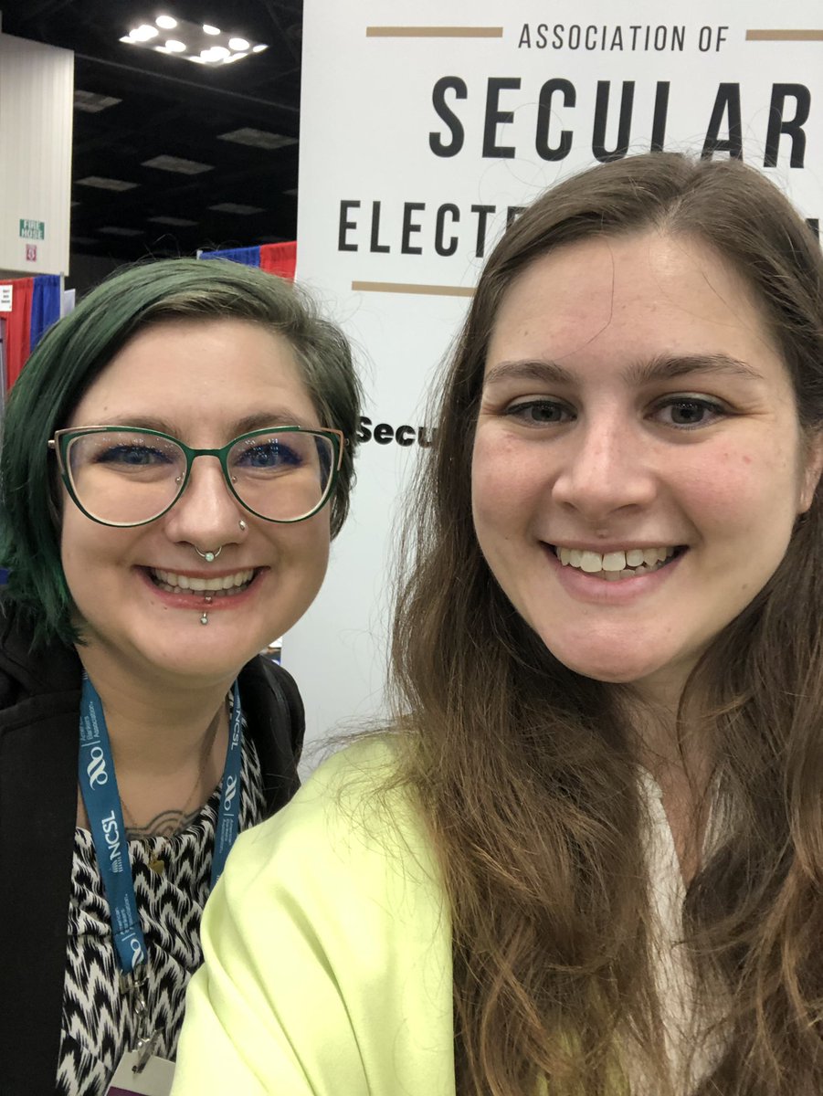 We got <a href="/SecularStudents/">Secular Student Alliance</a> alum in the house! 

<a href="/SecularElected/">Association of Secular Elected Officials</a> 
#NCSLsummit