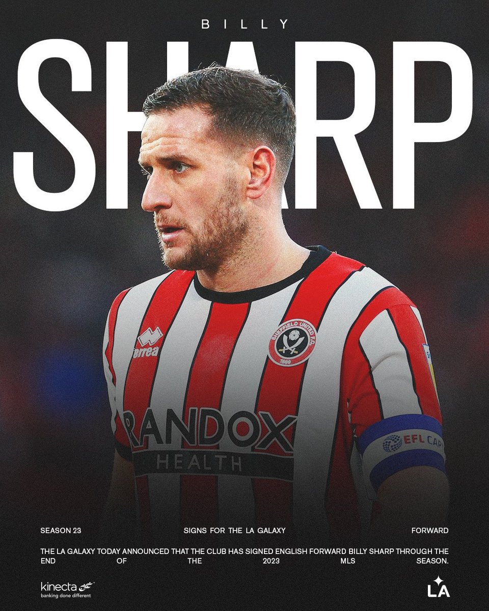 Billy Sharp is a G ⚔️

The #LAGalaxy have signed English forward Billy Sharp.
 
 📰: bit.ly/3OWK9C9 | <a href="/kinecta/">Kinecta</a>