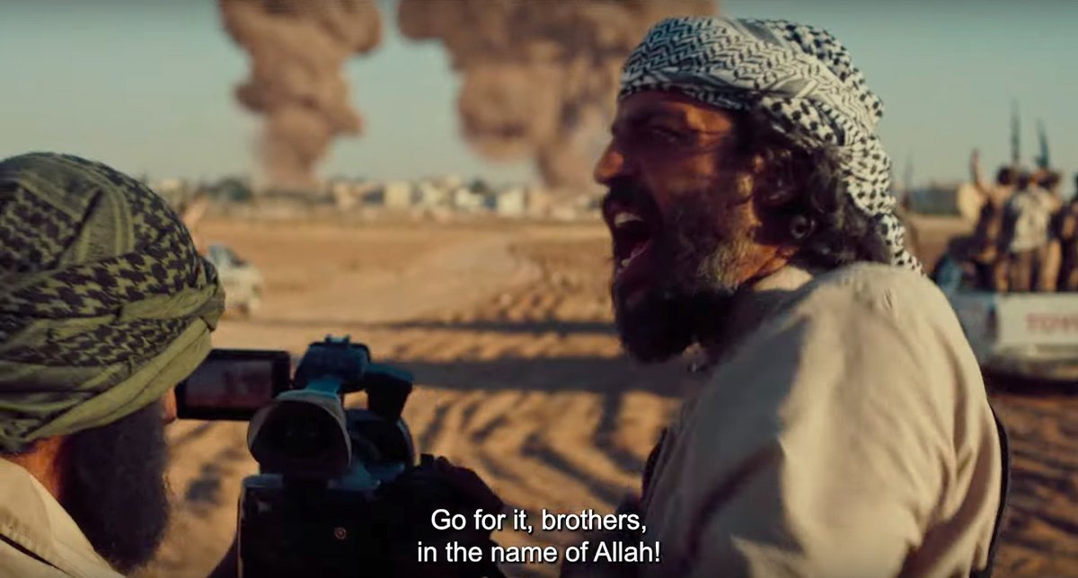 firstshowing's tweet photo. That's an incredible new poster. Wow. 🔥💥 Finally set to open in September in US theaters. This premiered at the 2022 Cannes Film Festival. In between making Ms. Marvel and Batgirl, Adil &amp; Bilall shot this film about a Belgian guy who ends up in middle of the Syrian war. #Rebel https://t.co/pFq8aOq3qV