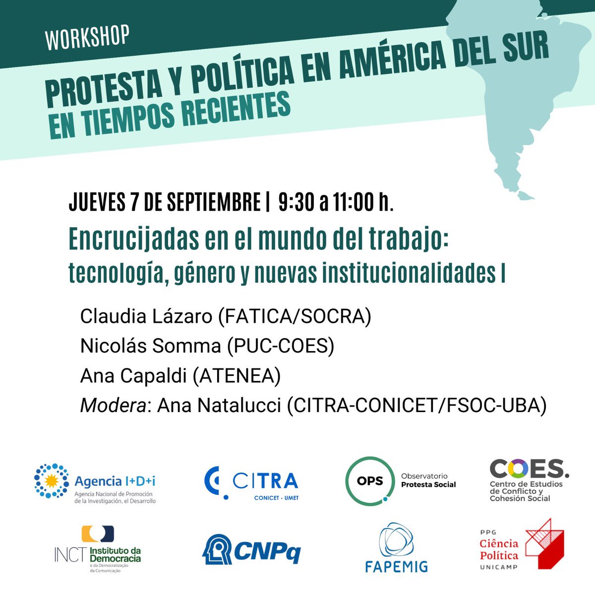 ops_conicet's tweet photo. Paneles 7-09, 9hs https://t.co/uMUc7zqSOI