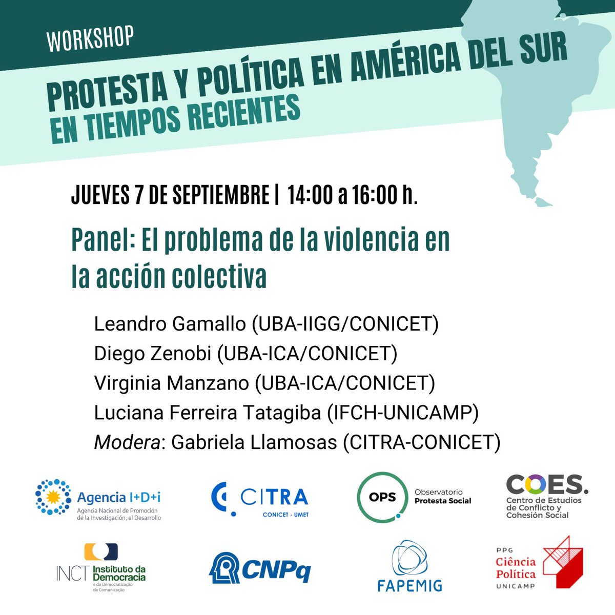 ops_conicet's tweet photo. Paneles turno tarde 7-09 https://t.co/V8a3Ph86aF