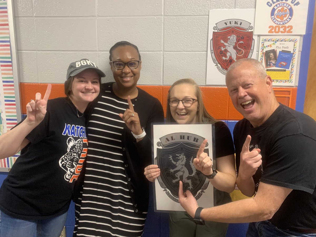 Don’t mind us <a href="/NatcherElem/">Natcher Elementary</a>.  @MsTurnerNE , <a href="/MrsChildsClass/">Bethany Childs</a> , <a href="/ms_saylorteach/">LeeAnn Saylor</a> ,and I are just celebrating Al-Hub taking the week one award!!  <a href="/elementarywithB/">Ellen Buselmeier</a> may need to hurry back to stop our win streak!! #howsweetitis