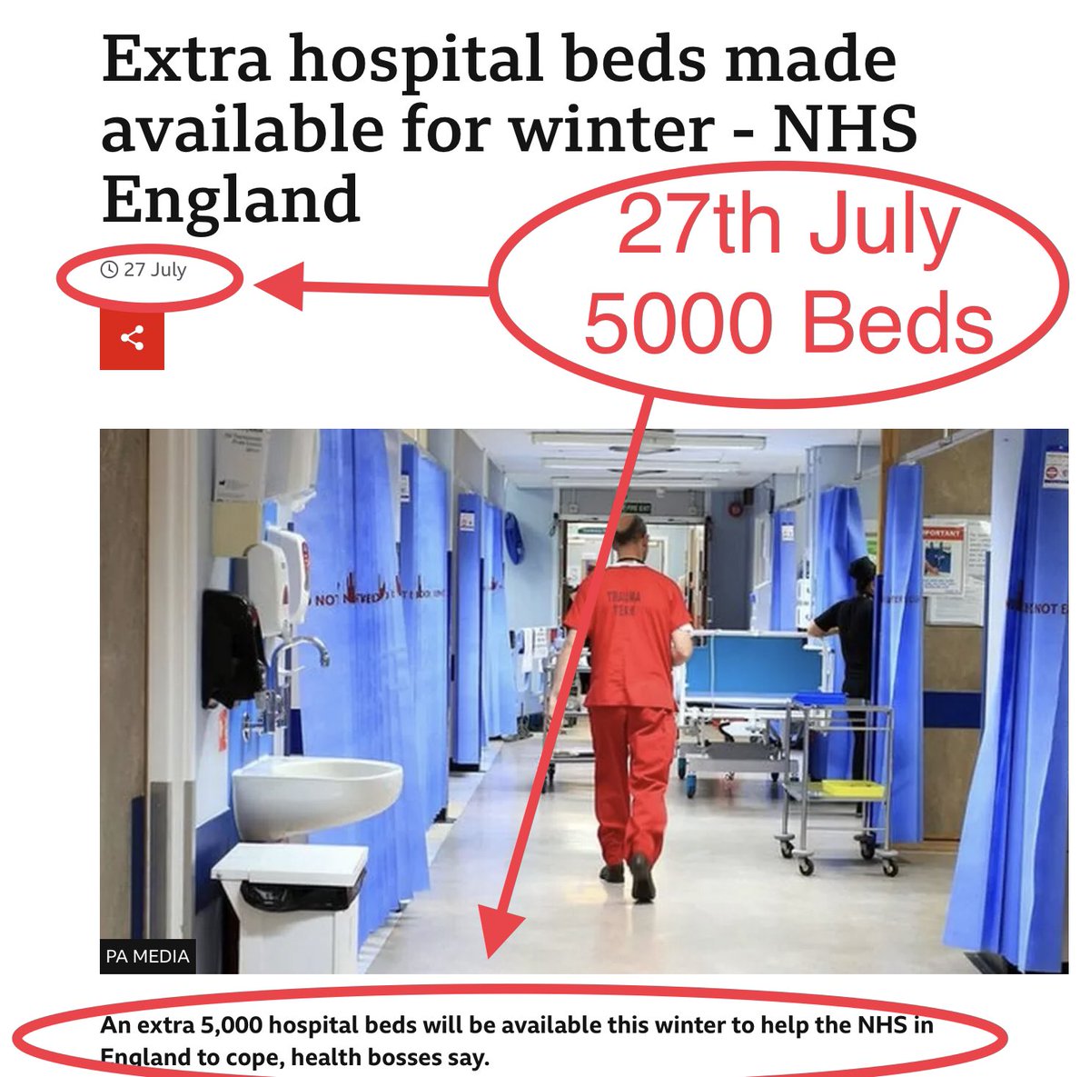 In July the government announced 5000 new beds for this winter. Today they it's 900. They can't help but lie. It's no where near enough and you cannot trust a word they say. #SOSNHS