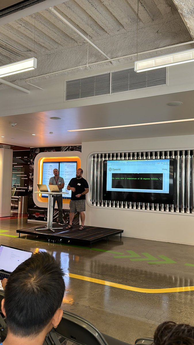 EdmundsTech's tweet photo. Our very own Sam Shuster and Shaun Elliot speaking on Automotive Conversational AI. #llmotive @edmunds https://t.co/XFCrH5hn3S