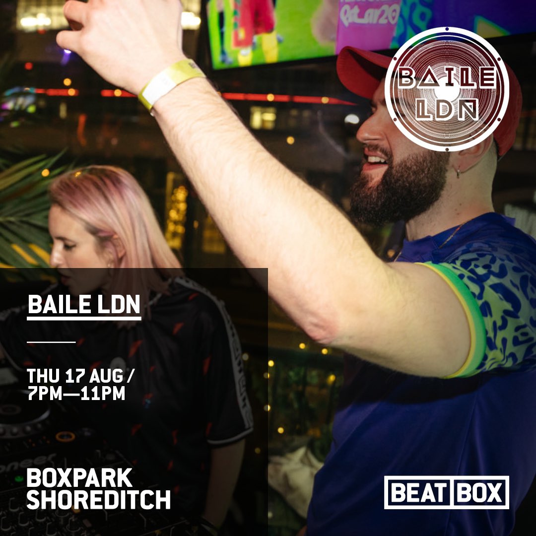 boxpark's tweet photo. WEATHERS HEATING UP: 

TUE: @freddiejoon // Romzy Music
WED: @popnpaintuk 
THU: Post Work Pop Party // @BaileLDN
FRI: @FreeYardEvents  
SAT: The Anti Brunch // @CoorsBeer Saturday Sessions
SUN: Dr Soloman Sax // Amapiano Terrace Party

For more info &amp; tickets, link in bio! 😁 https://t.co/jPJ9nukuWu