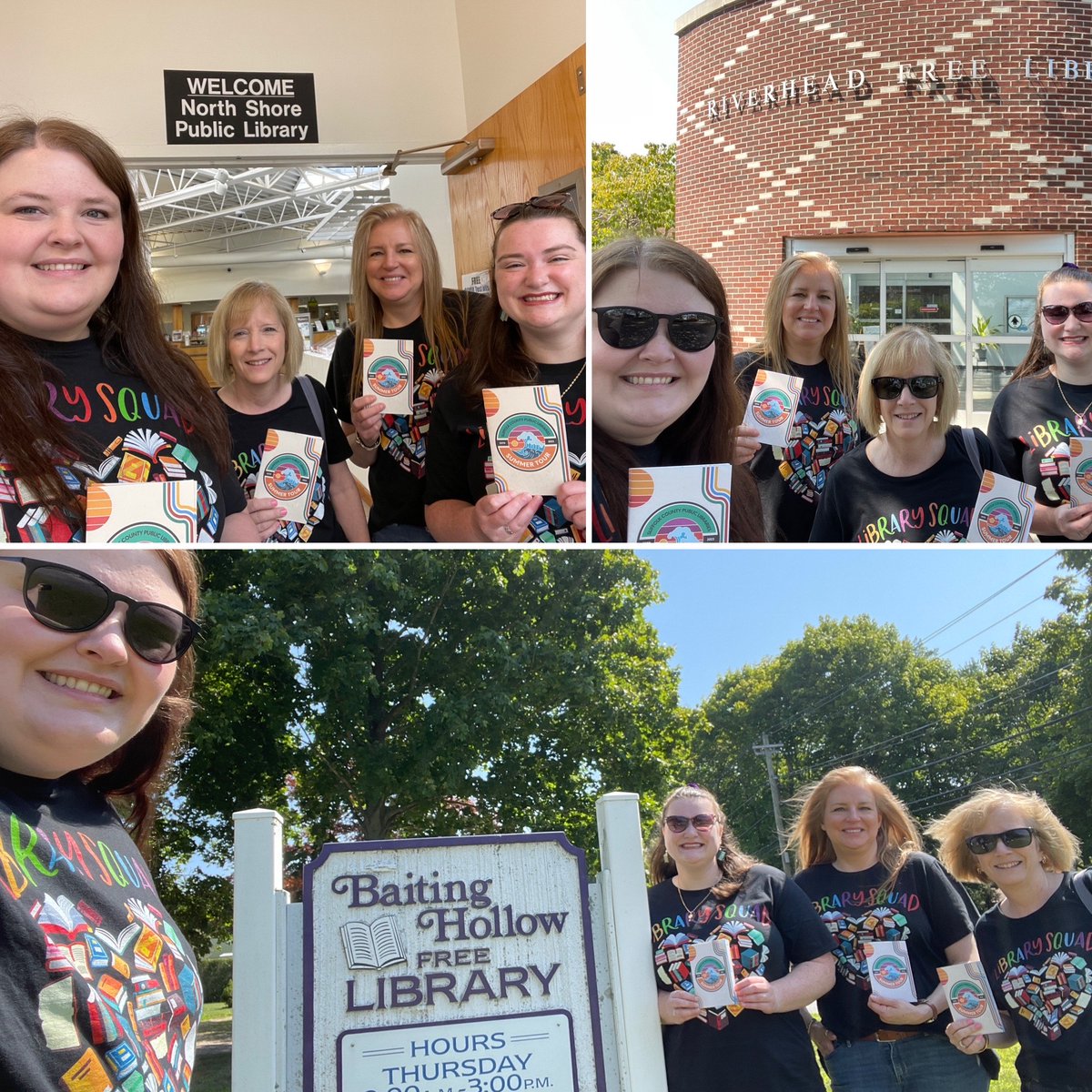 Escml's tweet image. Our staff &quot;Suffolk Library Summer Tour Squad&quot; recently ventured out east &amp;amp; to the North Fork to several more libraries! 😎 This makes their total 28 libraries!!!

#SuffolkLibraryTour #SummerLibraryTour23 @livebrary
