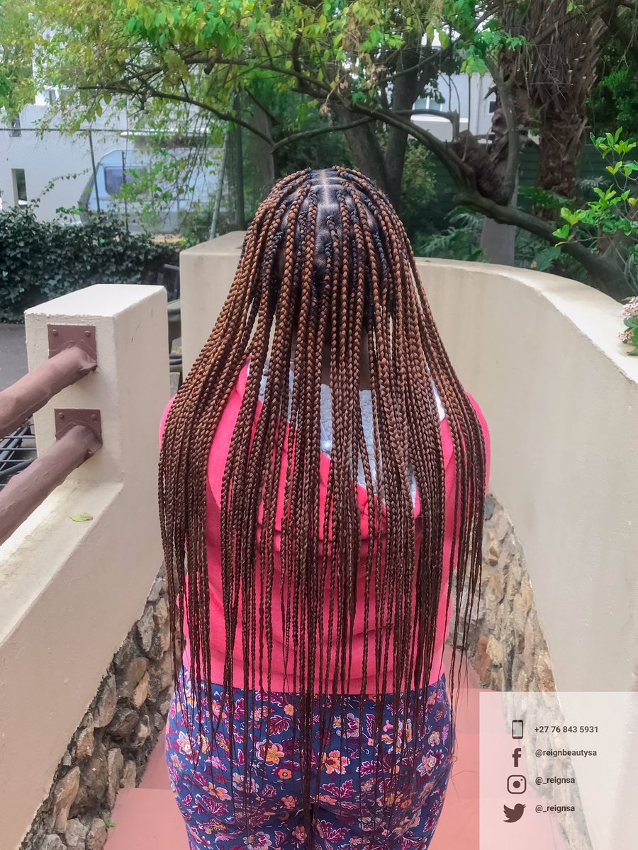 _reignsa's tweet photo. Knotless braids in small width and classic length 🥰

✨R630✨ incl hairpiece 

 📞076 843 5931
📍Bryanston | Cosmo City | Randburg | Fourways | Sandton | Rosebank | North Riding | Carlswald 

Our prices include the price of the hairpiece.

#GirlTalkZA https://t.co/2DRqGvdFTX