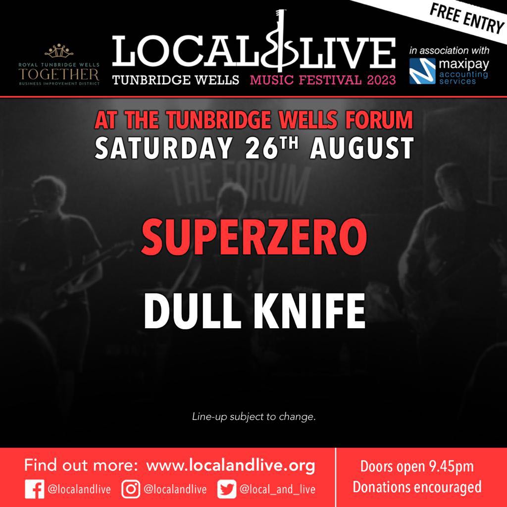 Local & Live (@local_and_live) on Twitter photo Saturday night's L&L line up at The Forum. Start your day in Calverley Grounds and finish it at The Forum #maxipayaccountingservices <a href="/twforum/">tunbridgewellsforum</a> <a href="/tw_events/">Tunbridge Wells Events 👑</a> <a href="/TWellsCouncil/">TWBC</a> <a href="/TWellsTourism/">Visit Tunbridge Wells Tourist Info</a> <a href="/rtwtogether/">Royal Tunbridge Wells Together</a> #localandlive Saturday night's L&L line up at The Forum. Start your day in Calverley Grounds and finish it at The Forum #maxipayaccountingservices <a href="/twforum/">tunbridgewellsforum</a> <a href="/tw_events/">Tunbridge Wells Events 👑</a> <a href="/TWellsCouncil/">TWBC</a> <a href="/TWellsTourism/">Visit Tunbridge Wells Tourist Info</a> <a href="/rtwtogether/">Royal Tunbridge Wells Together</a> #localandlive