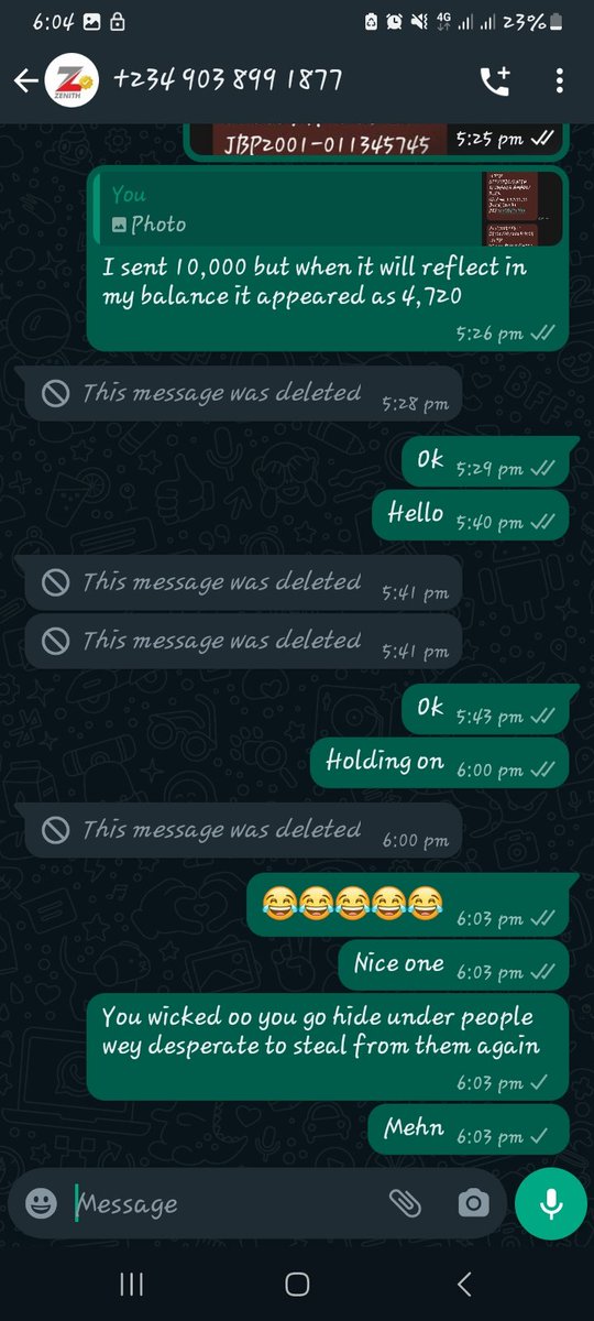 aifyfay's tweet photo. @Zenlthbank_cfc General notice to the public this is a scam response team claiming to be @ZenithBank do not fall prey.

The moment they tell you to send the last digits of your atm and the the pin run away.

No bank will ask you for those details

@instablog9ja @cenbank  @SaharaReporters https://t.co/FWZn9GDuKL